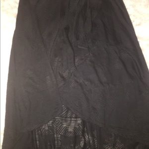 hi-lo black ruffle skirt from american eagle